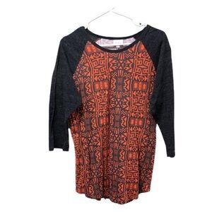 LULAROE Colorful Aztec Tribal Print SHIRT Size XL
